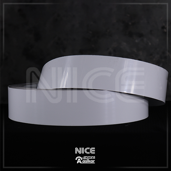 لبه سویدی سفید براق 7سانت
