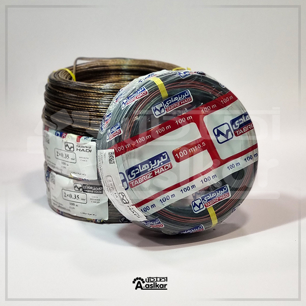 سیم مسی 35*2 مسی شفاف خط مشکی تبریز هادی در حلقه